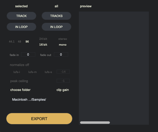 Exporter 界面缩略图